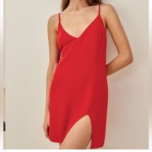 Reformation Marlow Dress in CHERRY.